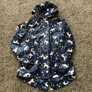 Cat and Jack Raincoat Unicorns and Flowers